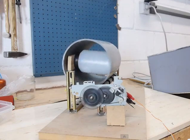 Ball Mill with parts from a Printer: 3 approcahes