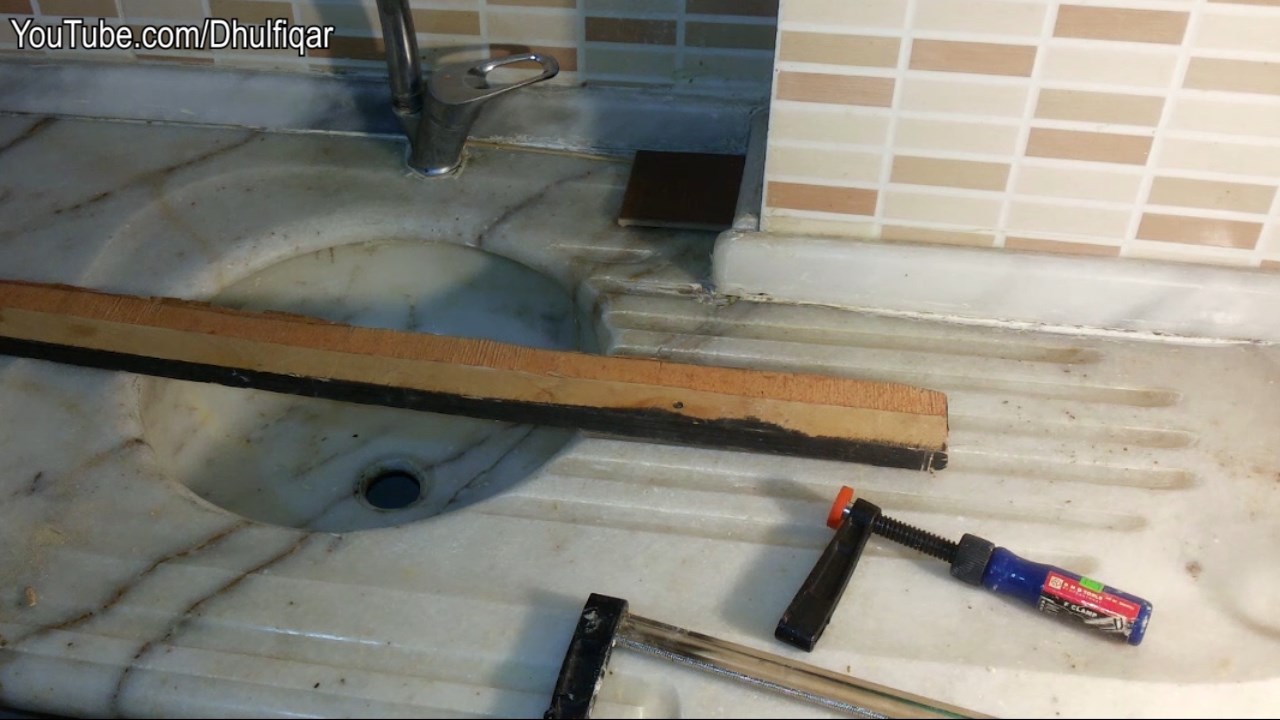 How to reglue an undermount Sink that fell from the CounterTop [MarbleGranite sink repair fix].mp4_snapshot_02.05.jpg