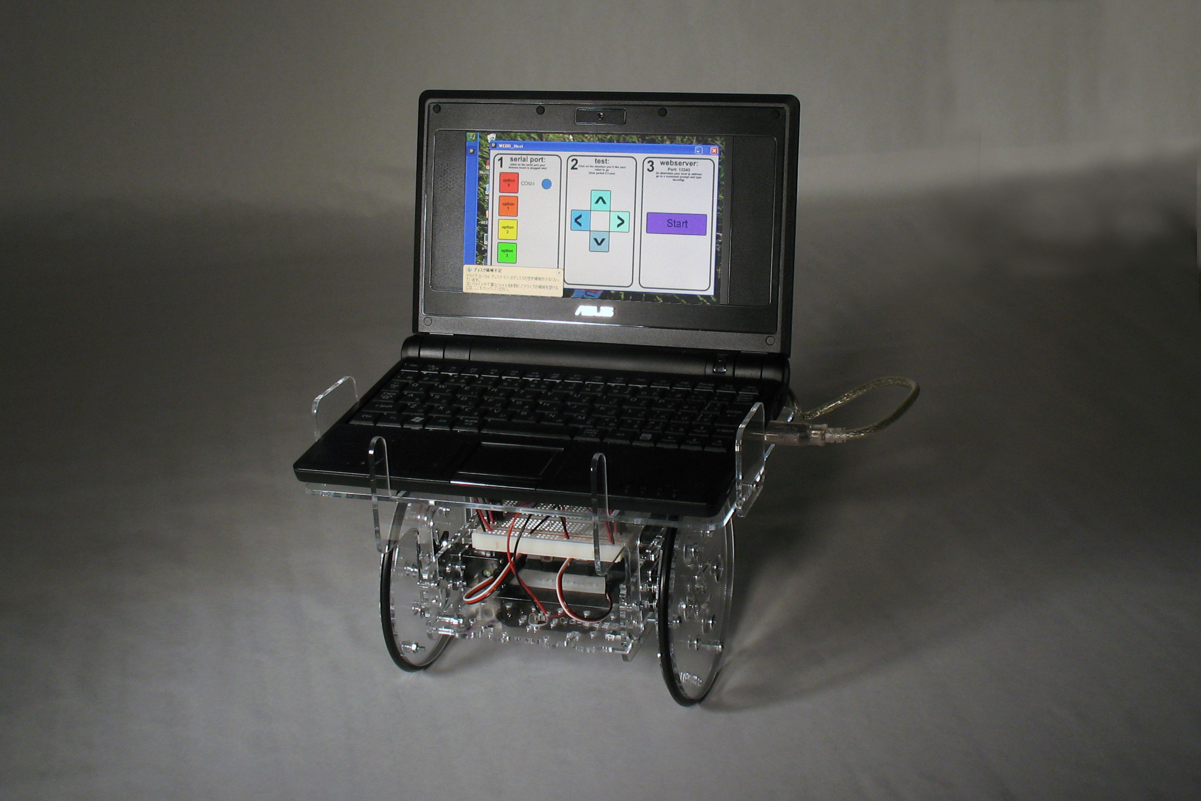 Make a Web Connected Robot (for About $500) (using an Arduino and Netbook)