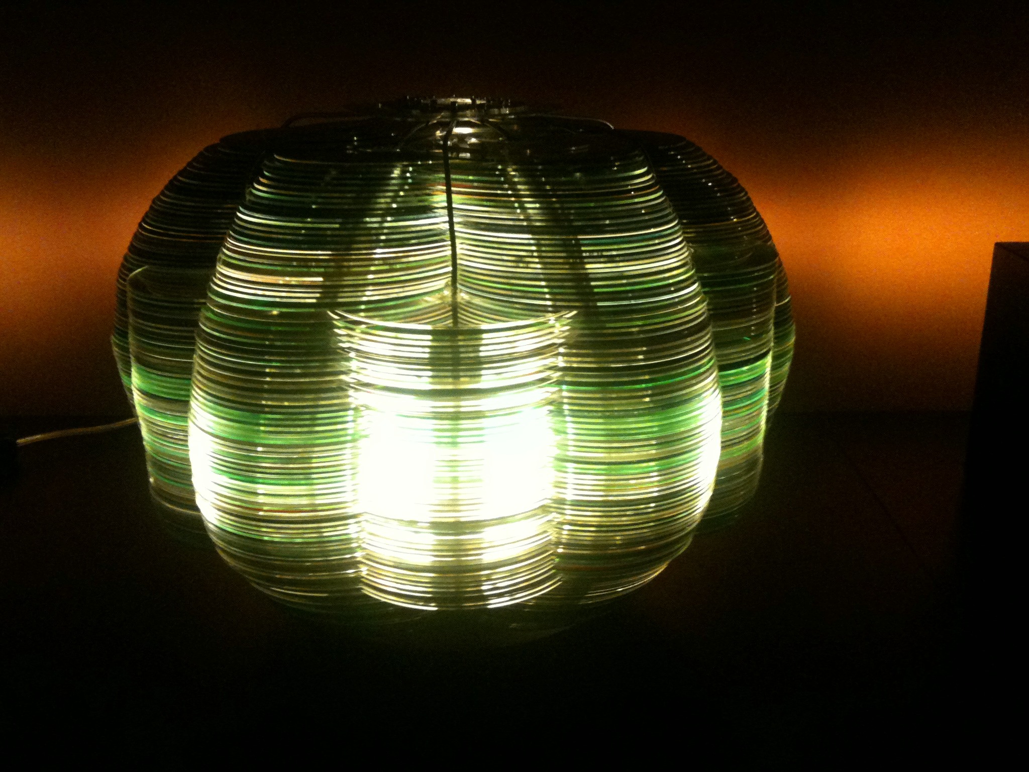 Recycled CDs Lamp