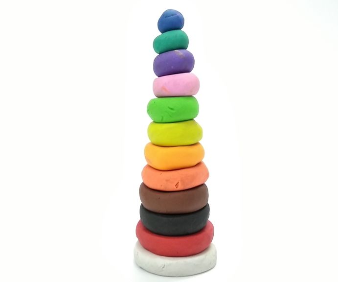 Colorful Play Doh Tower for Kids