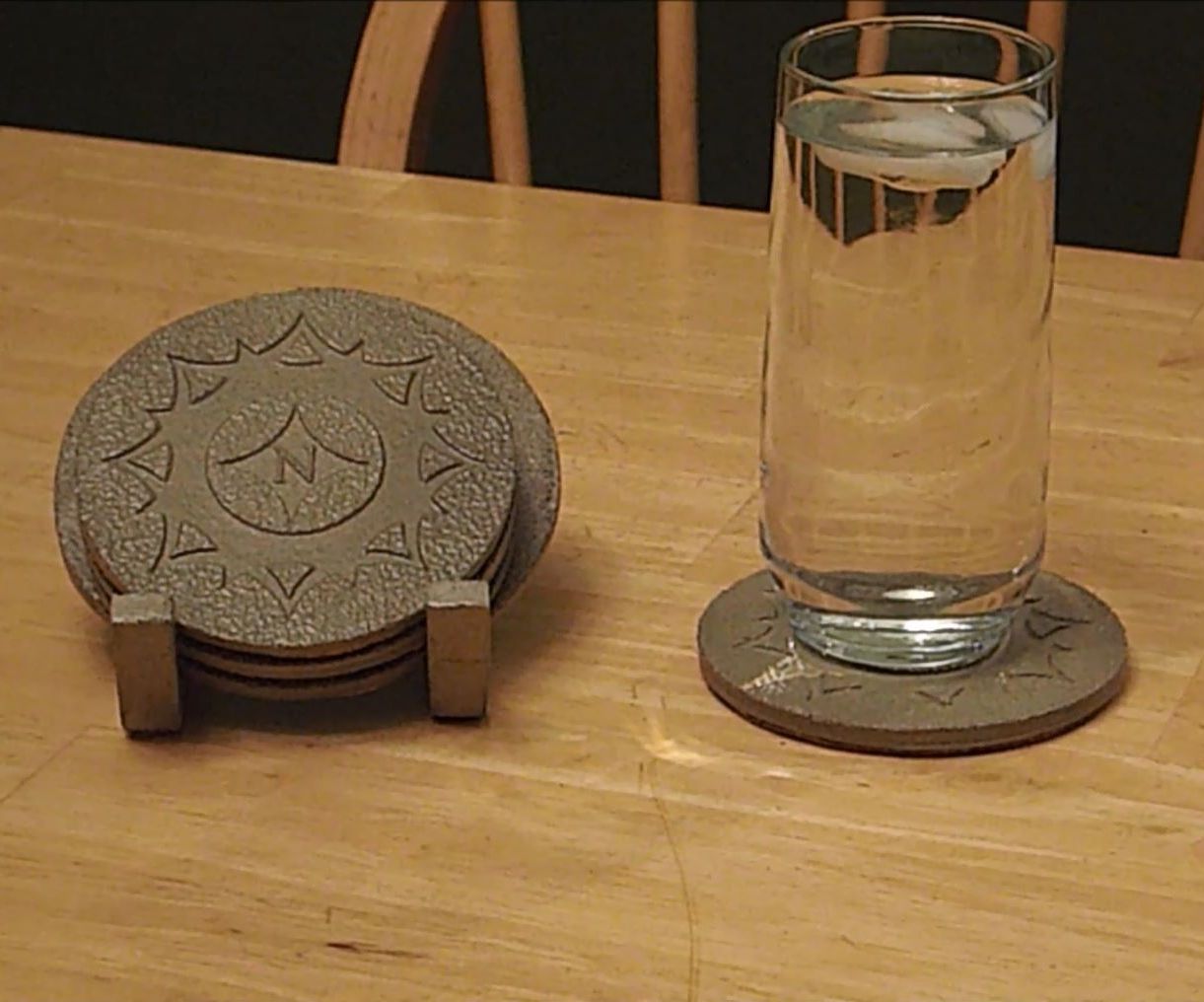 Casting Coasters With Laser Cuts and Sand Blaster