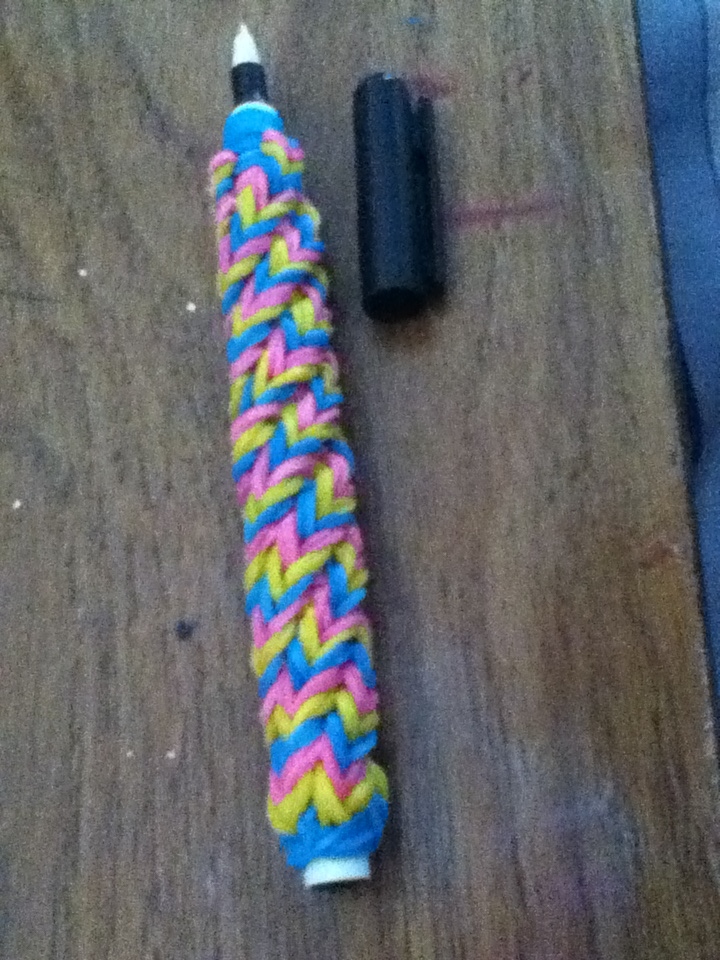 Rainbow Loom Pen or Pencil Cover or Grip