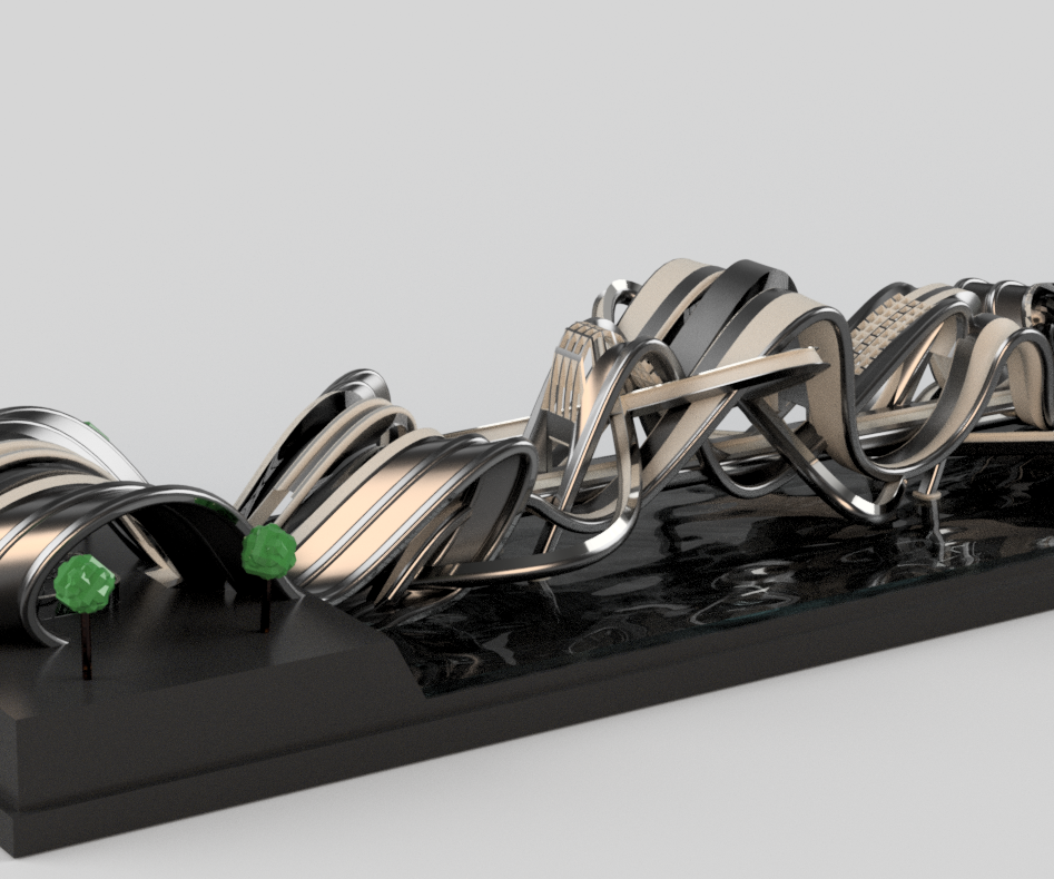 Neo-Futuristic Bridge Creation