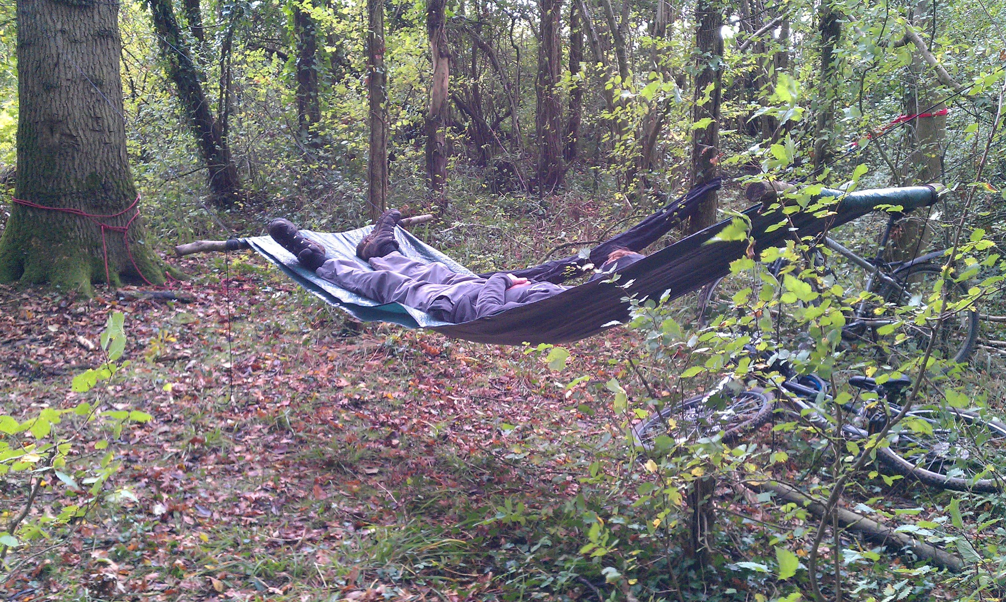 Tarpaulin and Paracord Hammock 