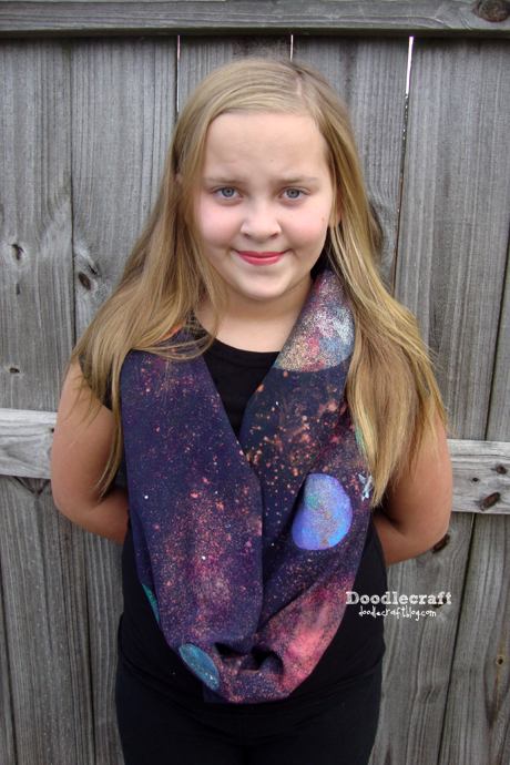 galaxy scarves scarf easy diy bleach universe planet painting tie dye bleaching glitter nebula glow in the dark puff paint (39).JPG