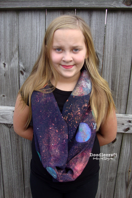 galaxy scarves scarf easy diy bleach universe planet painting tie dye bleaching glitter nebula glow in the dark puff paint (39).JPG