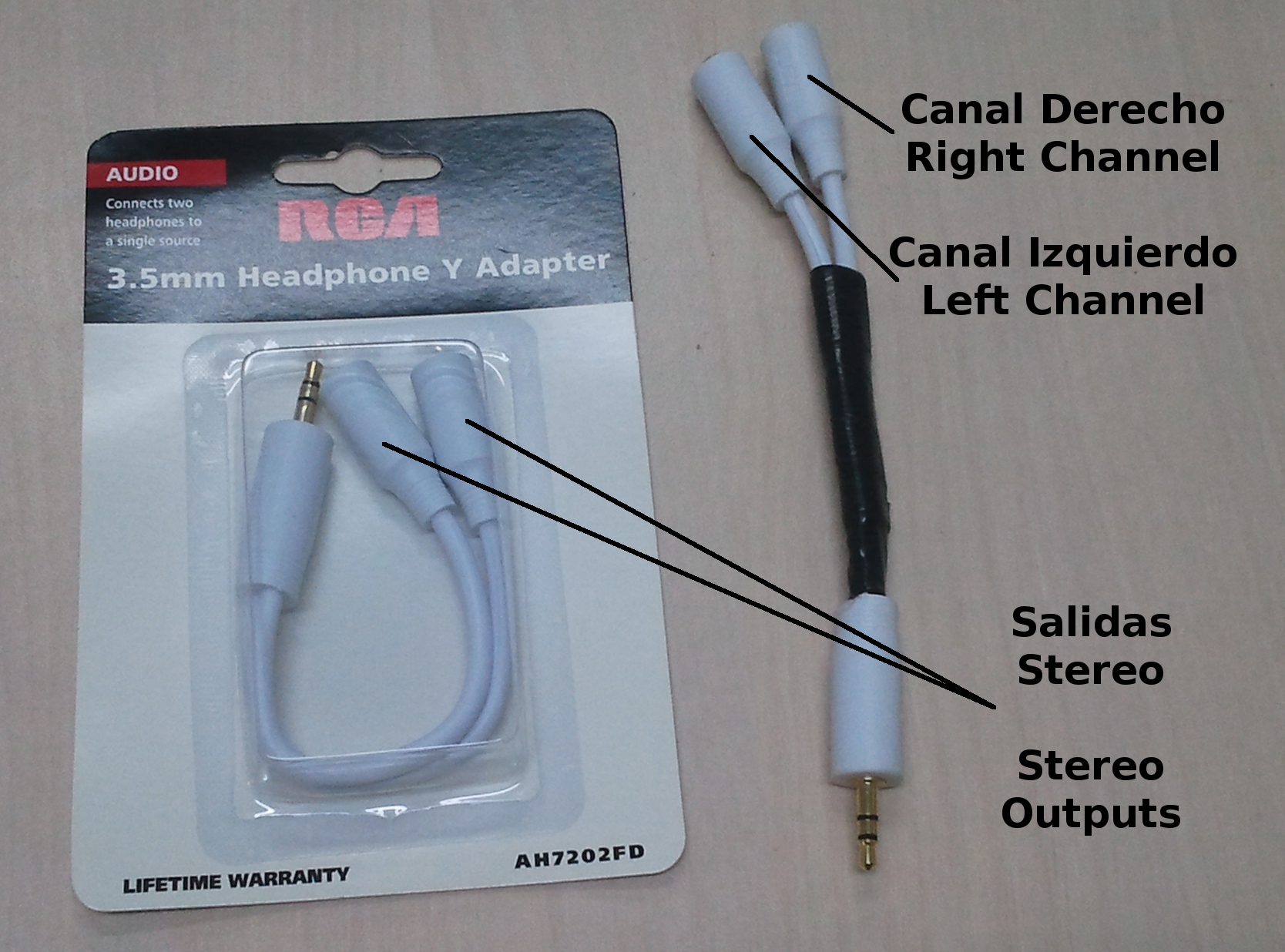 Separador de Canales para Virtual DJ - Virtual Dj Mono separated Y-Cable