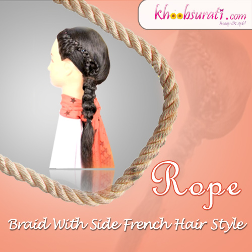 Rope Braid With Side French Hair Style