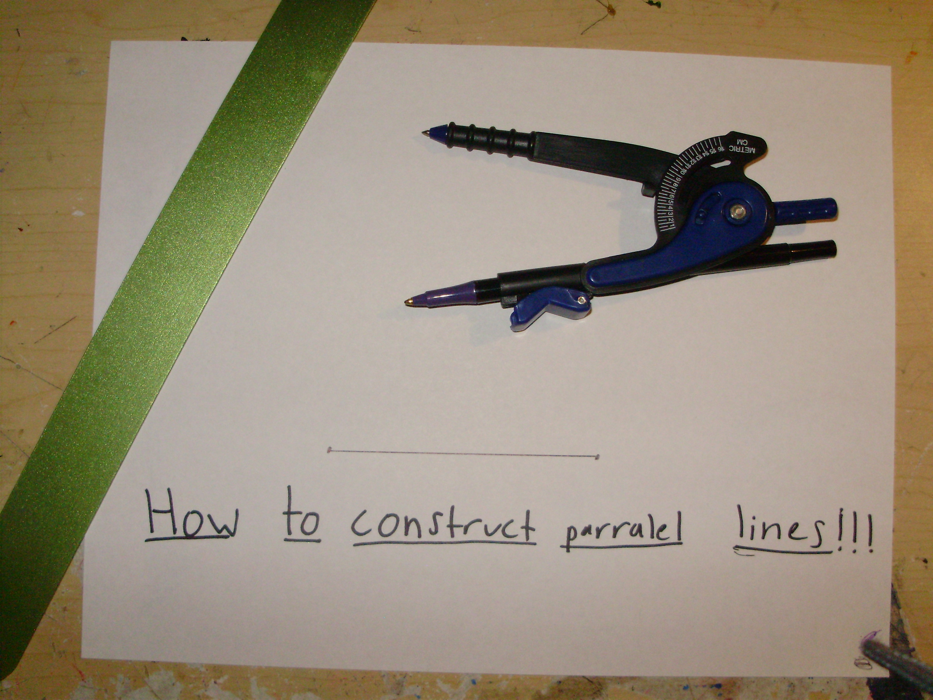 How to Construct Two Parallel  Lines