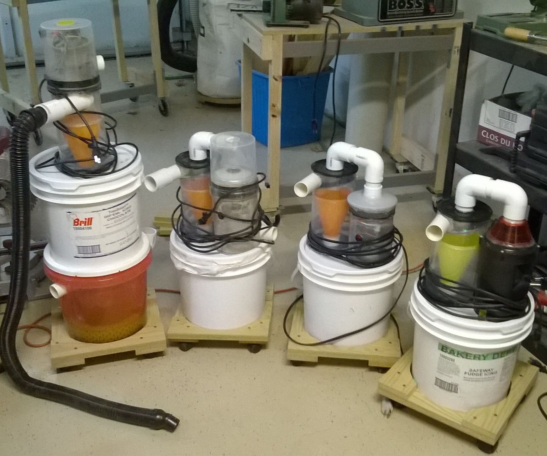 Dust Cyclone Separator (Shop Vac / Dust Collector) From a CD Spindle Cake Box and Toy Cone.  Build Your Own Bucket Shopvac With Built in Cyclonic Separation!
