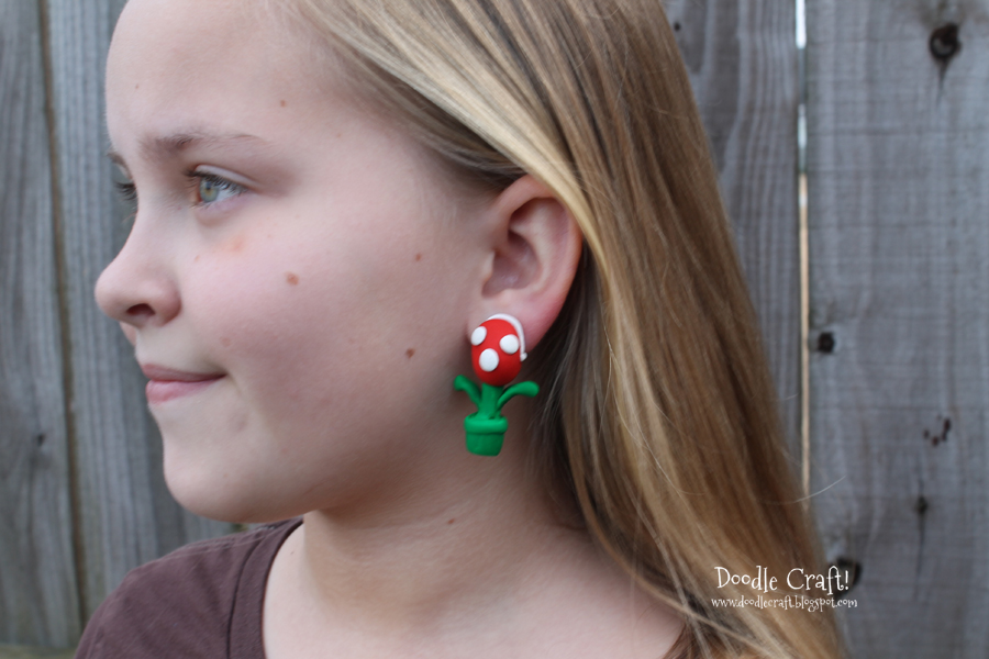 piranha plant mario brothers polymer clay bake oven hard earrings geekery geek video games crafts (37).JPG