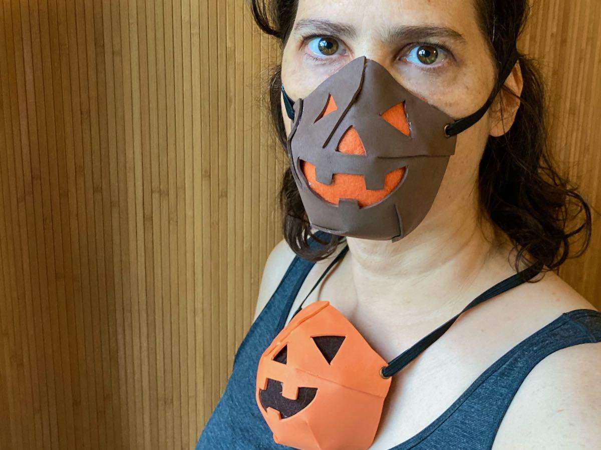 Jack O'Lantern Face Mask