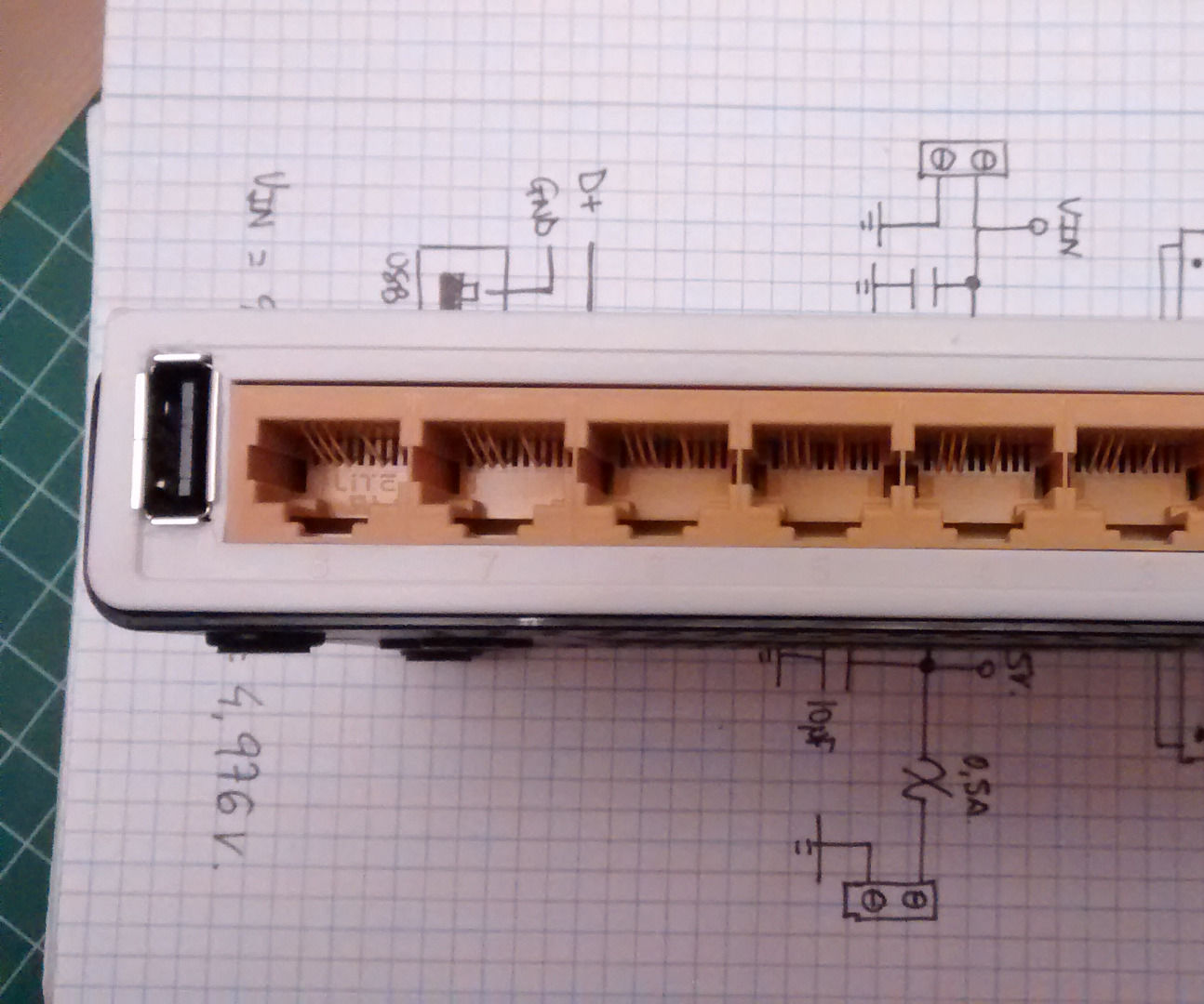 Add a USB Power Port to a 10/100 Switch