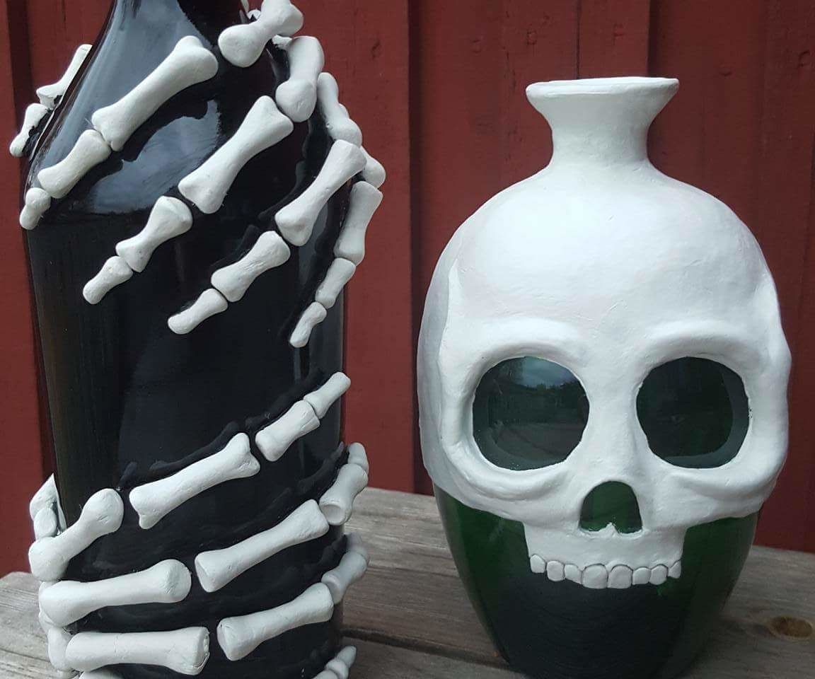 DIY Skeleton Bottles