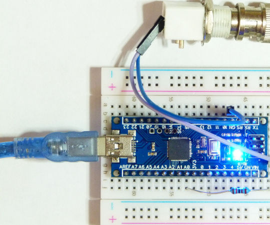 1024 Samples FFT Spectrum Analyzer Using an Atmega1284
