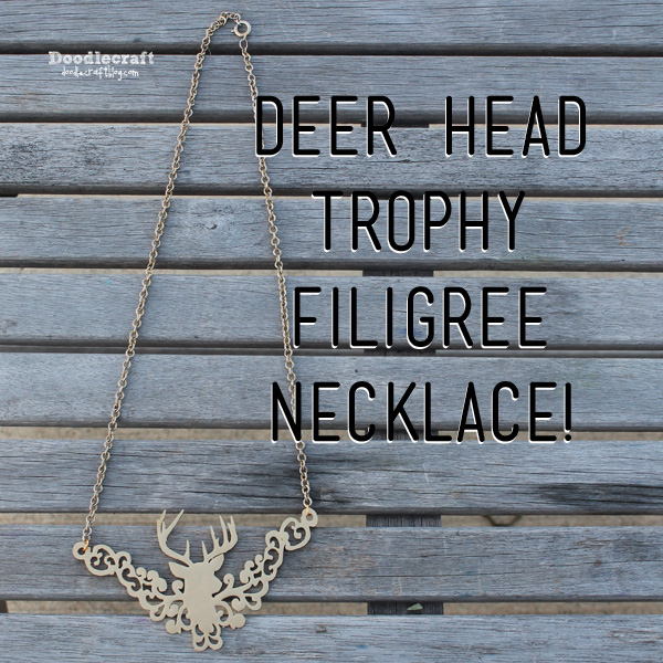 deer head trophy stag filigree gold shrink plastic shrinky dinks easy diy craft necklace shimmer metallic (1).JPG