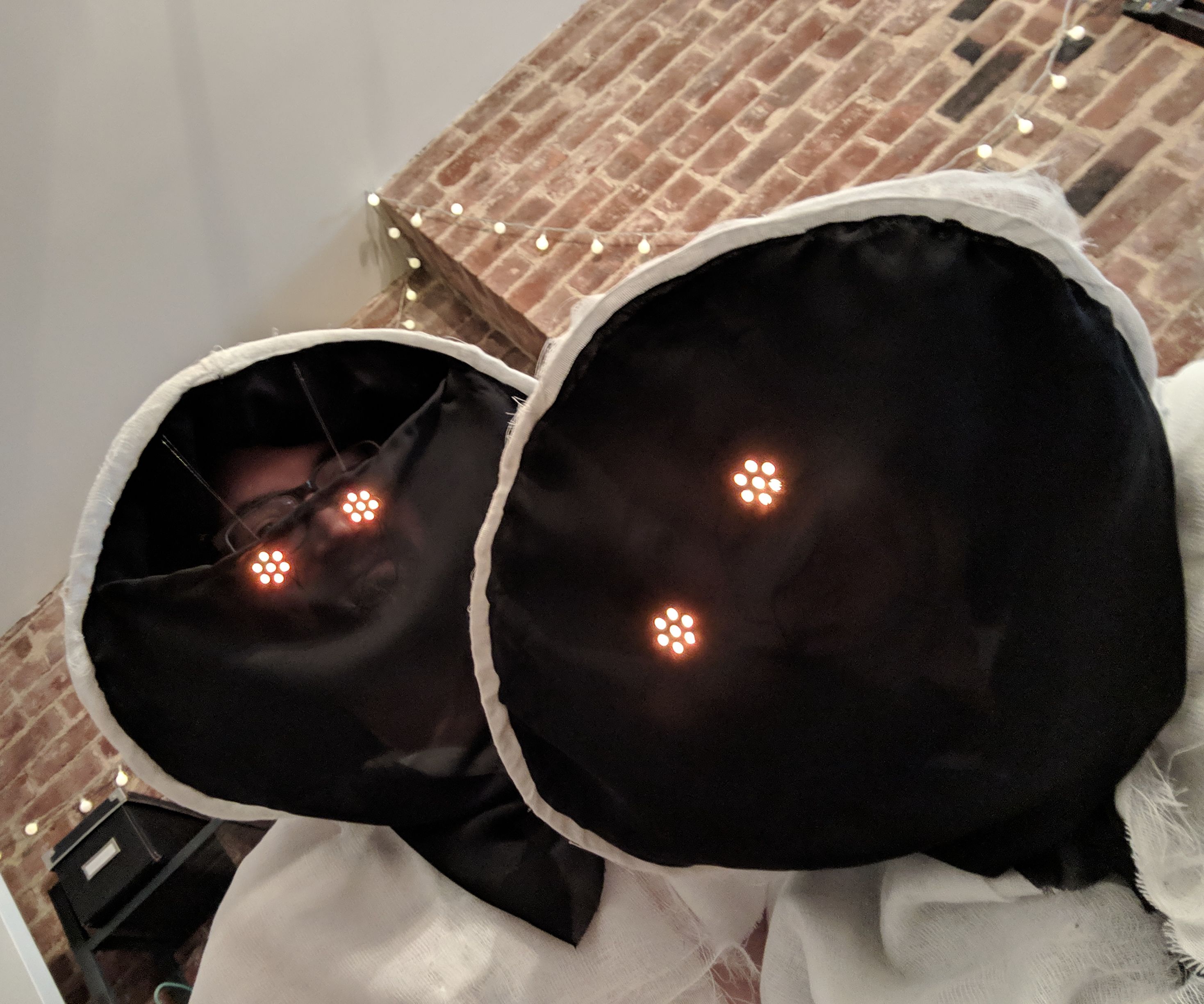 Remote Controlled LED Eyes & Costume Hood