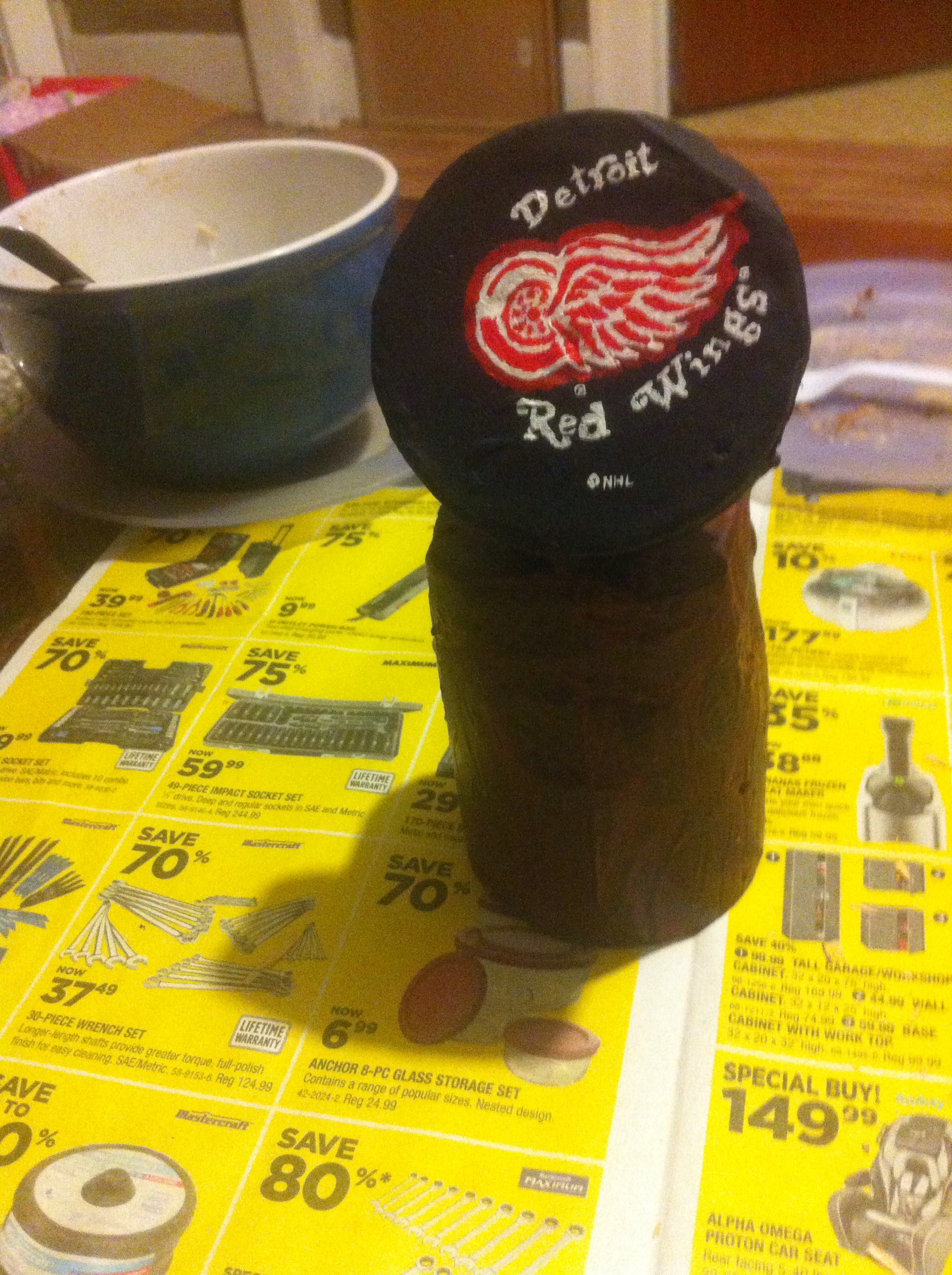 Hockey Puck Candle