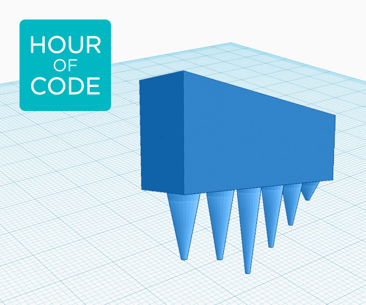 Designing Icicles With Codeblocks in Tinkercad