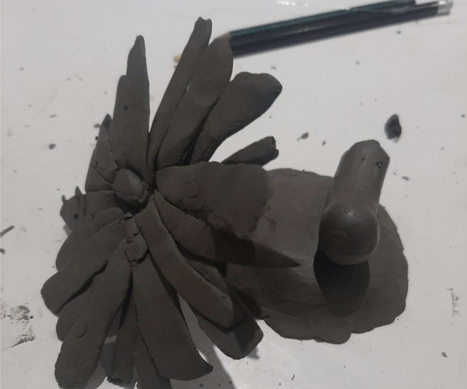 Clay Worm and Flower