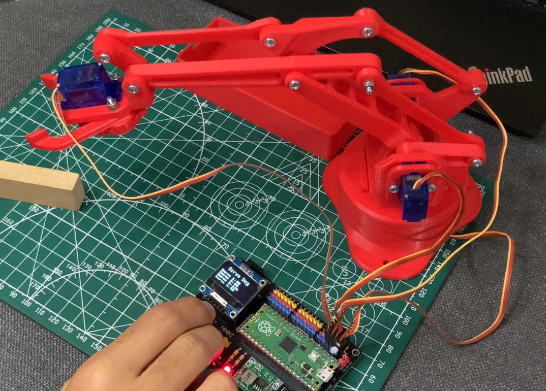 Raspberry Pi Pico Robotic Arm & Snake Game With +Proto Shield