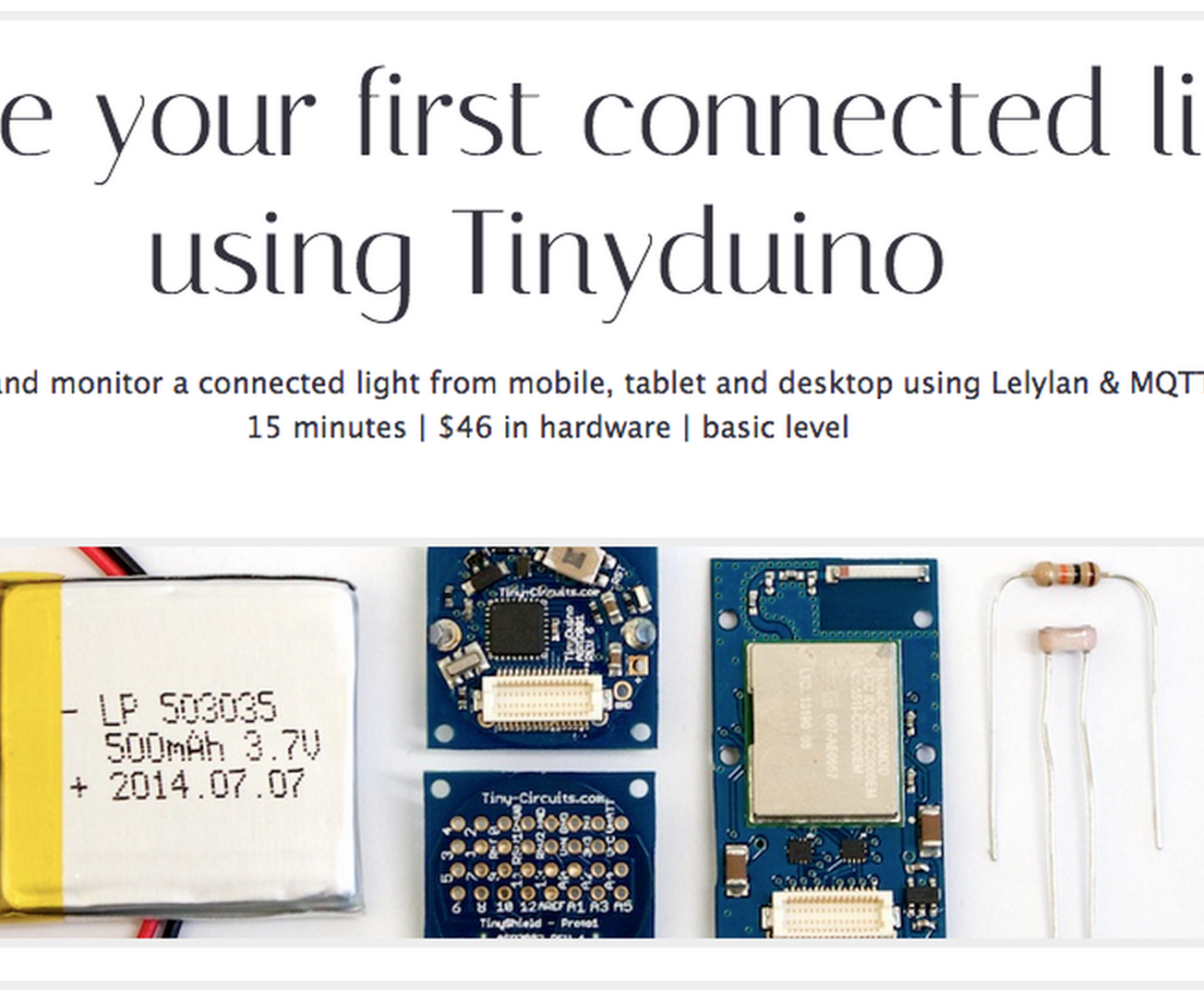 Create your own smart light using TinyDuino