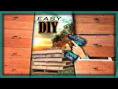 DIY Pallet Wood Drawers |Easy How to Make Tall Dresser|Tiny House Storage|Building Chest of Drawers|