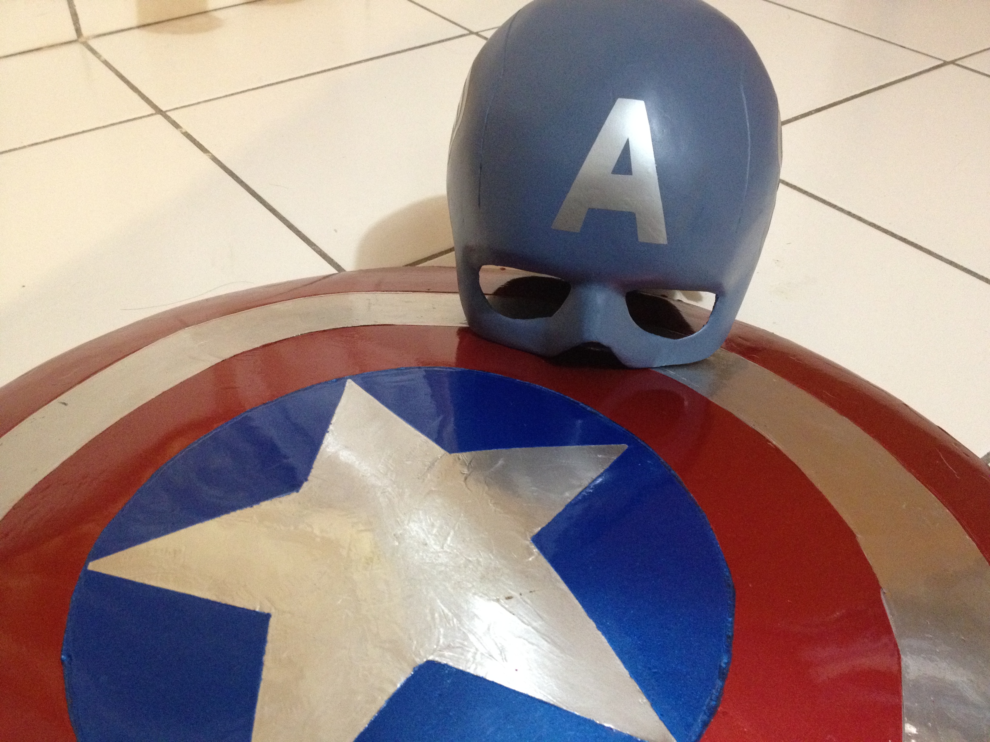 Captain America Shield and Helmet