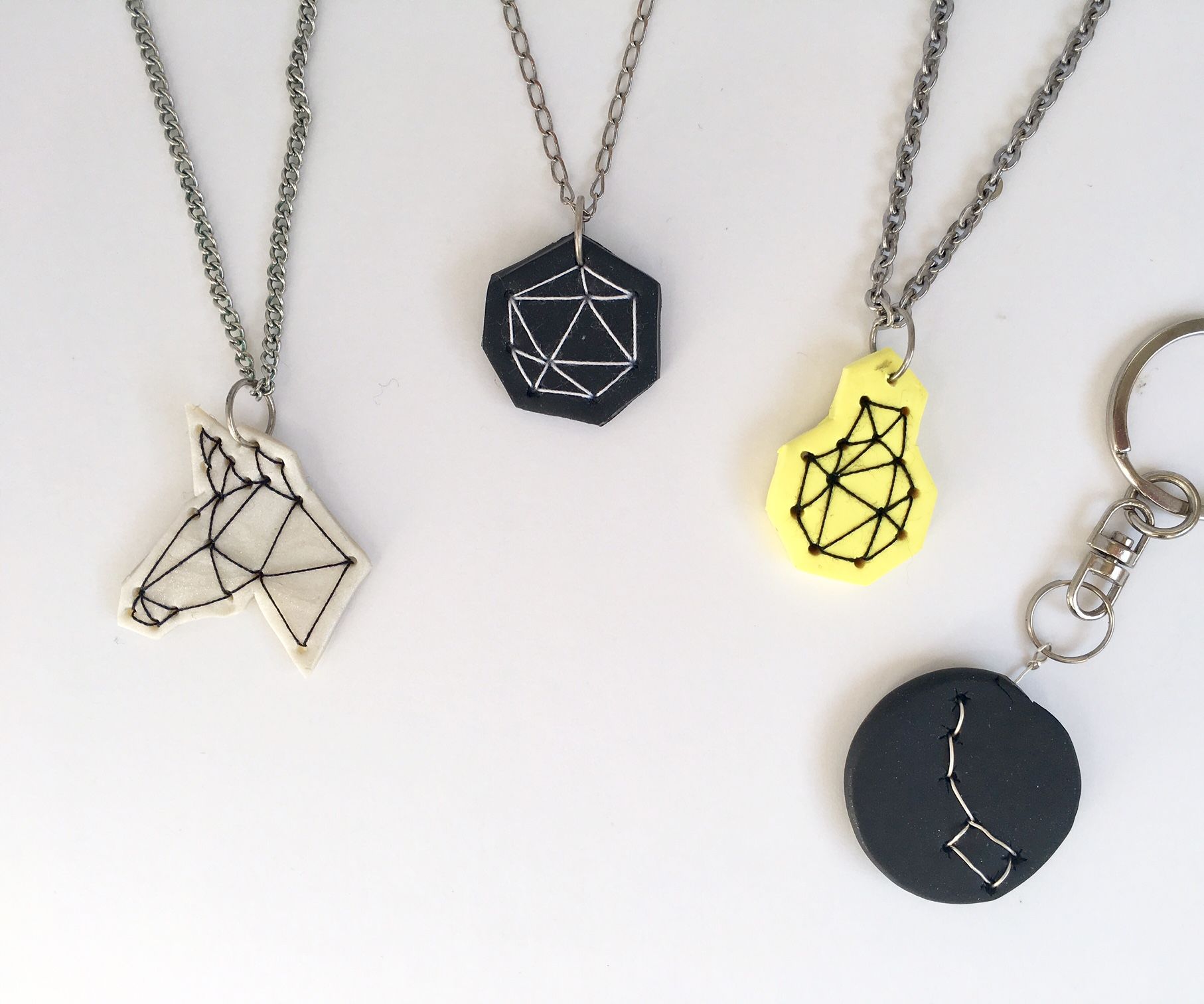 DIY Unicorn Polygon Stitch Necklace