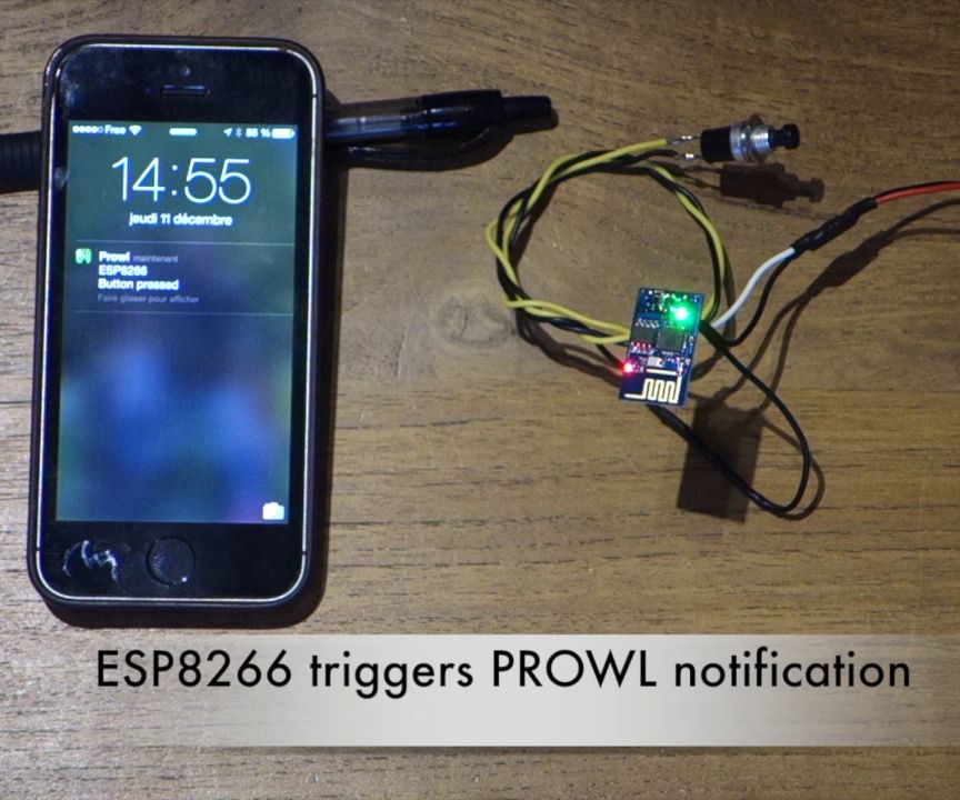 Portable and minimal setup for PROWL notifications with standalone ESP8266