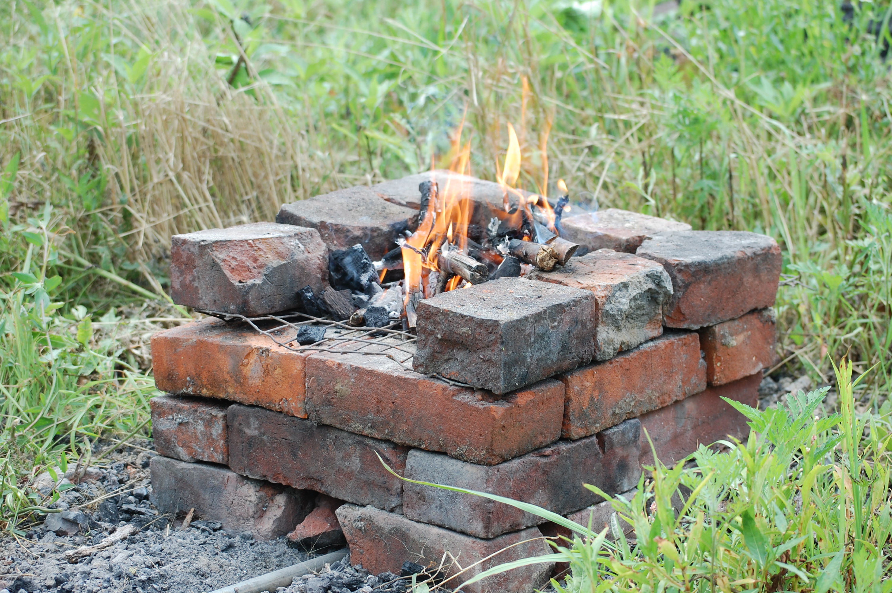 Simple Forge From Red House Bricks