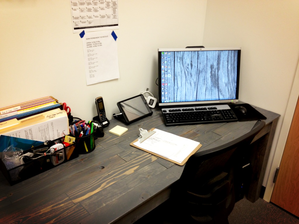 Made It at TechShop (PGH) - Recycled Pallet Wood Desk