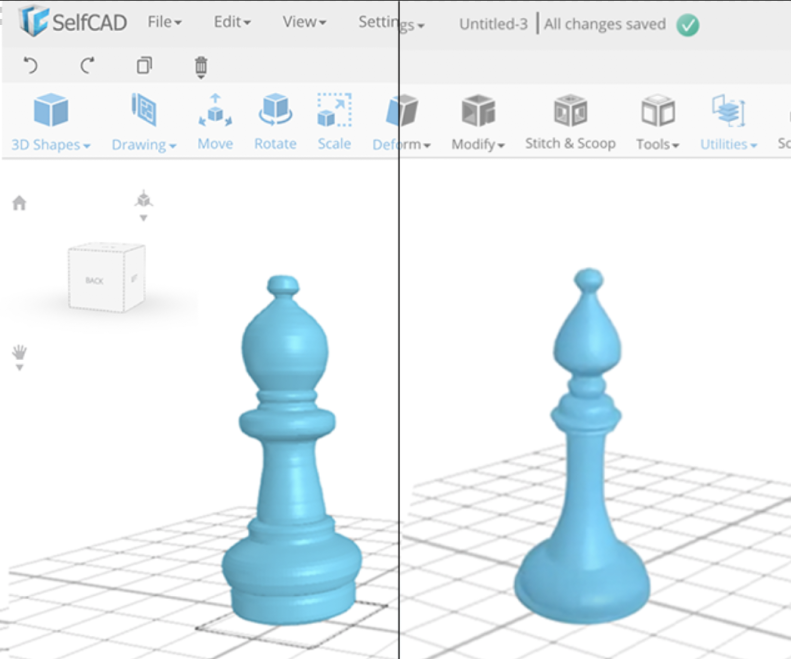 Creating a Bishop Chess Piece Using SelfCAD
