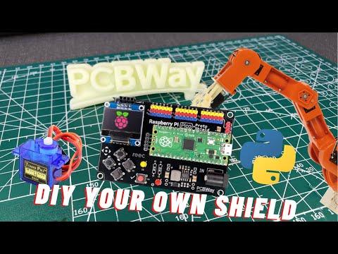 #Raspberrypi Pi Pico Robotic Arm &amp; Snake Game +Proto Shield