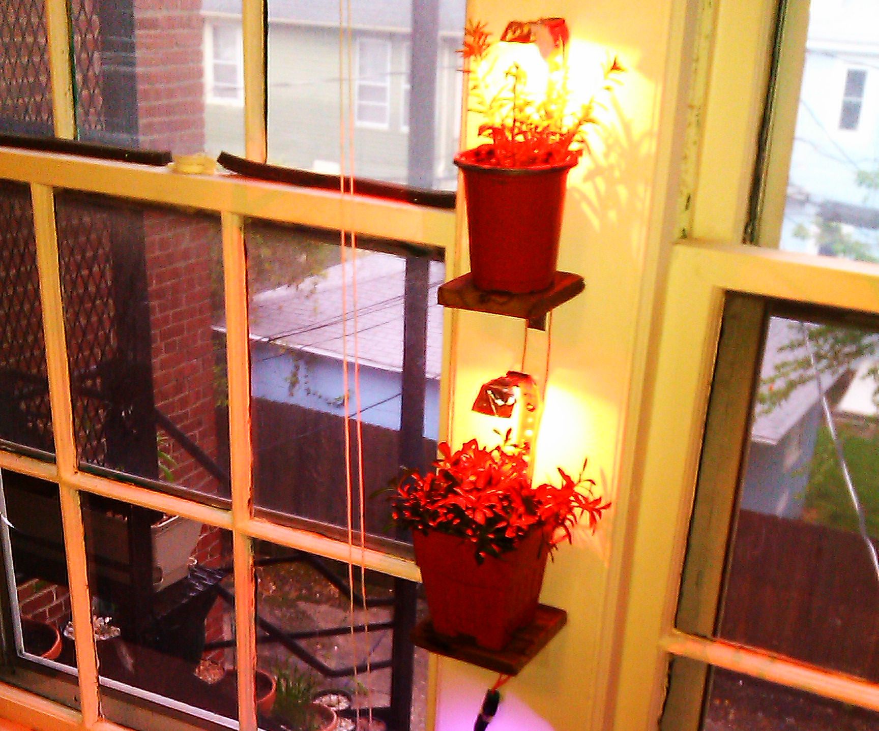 Hanging Plant Shelf - usb/solar powered DIY