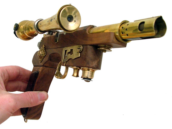 An Airship Admiral's Sidearm. an Elegant Steampunk Pistol.