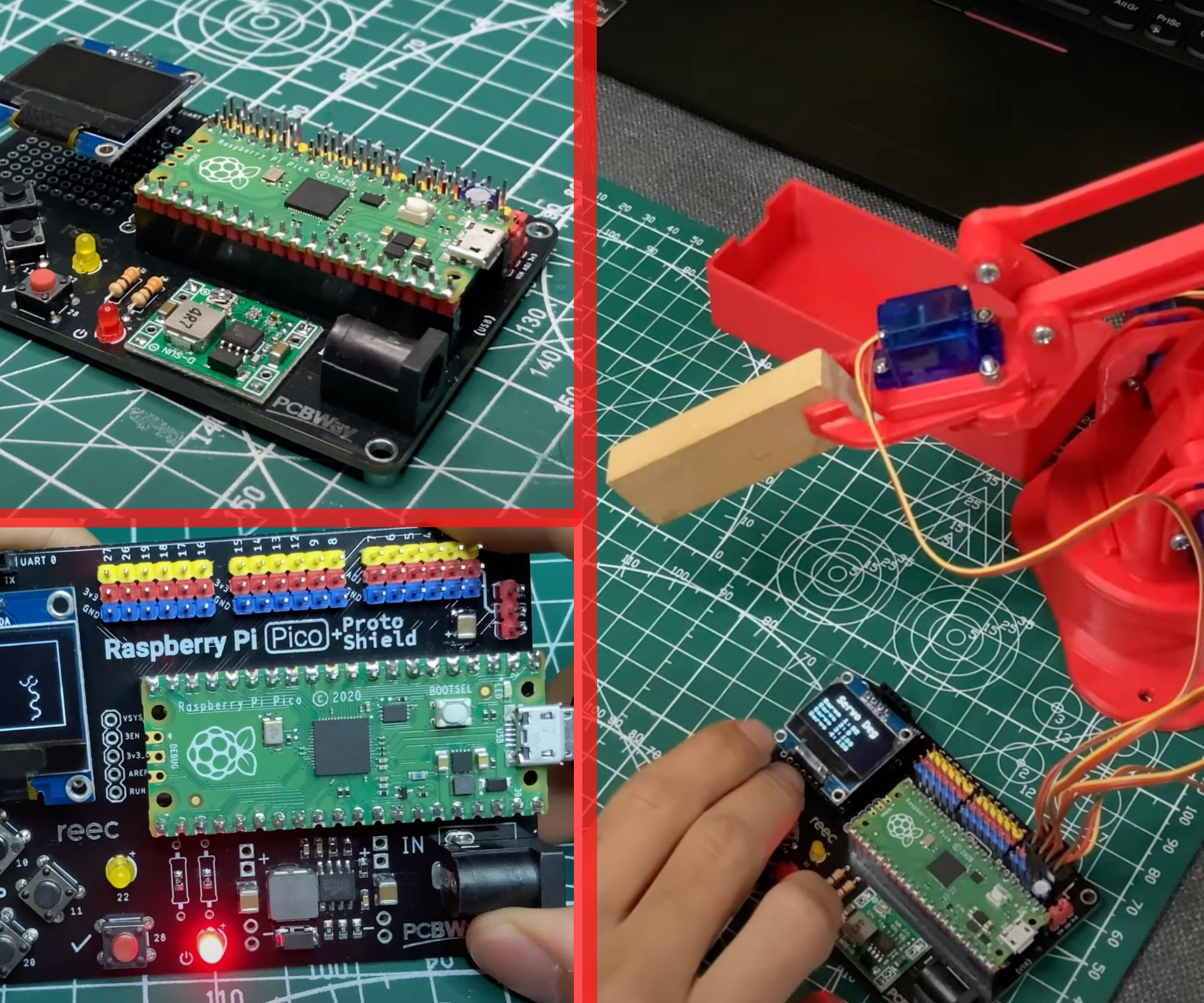 DIY Robotic Arm & Snake Game With Raspberry Pi Pico Proto Shield