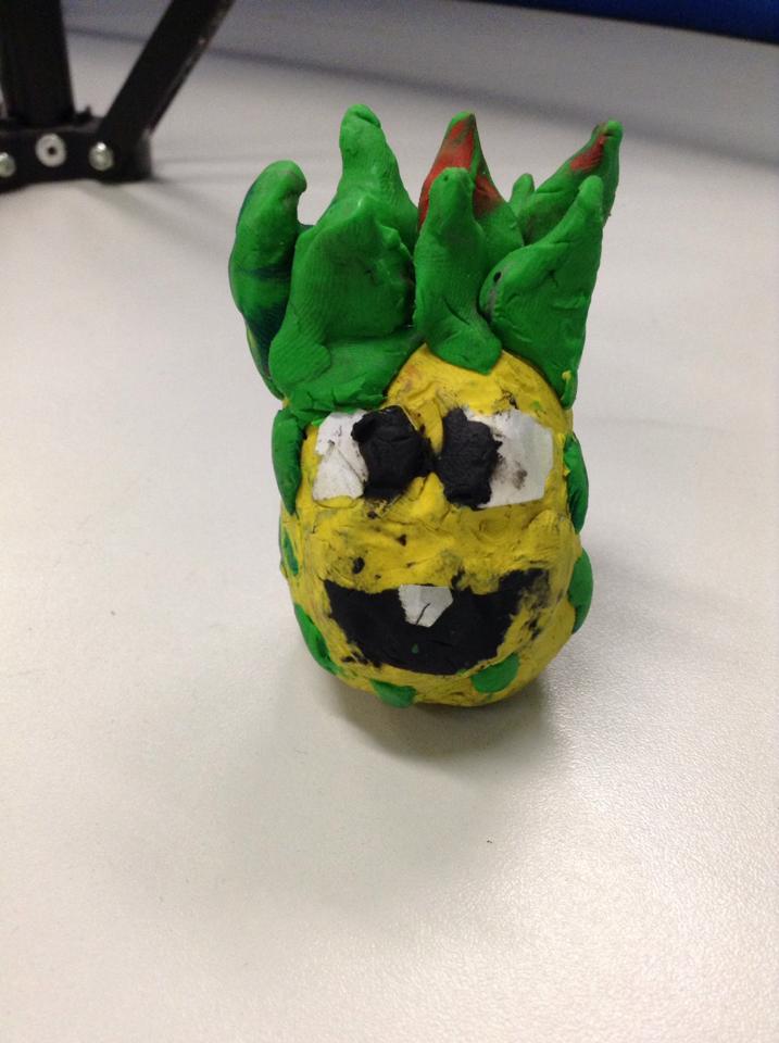 clay model of Steve Thepineapple