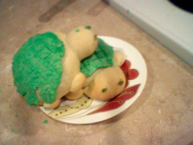 Cream cheese filled melon bread