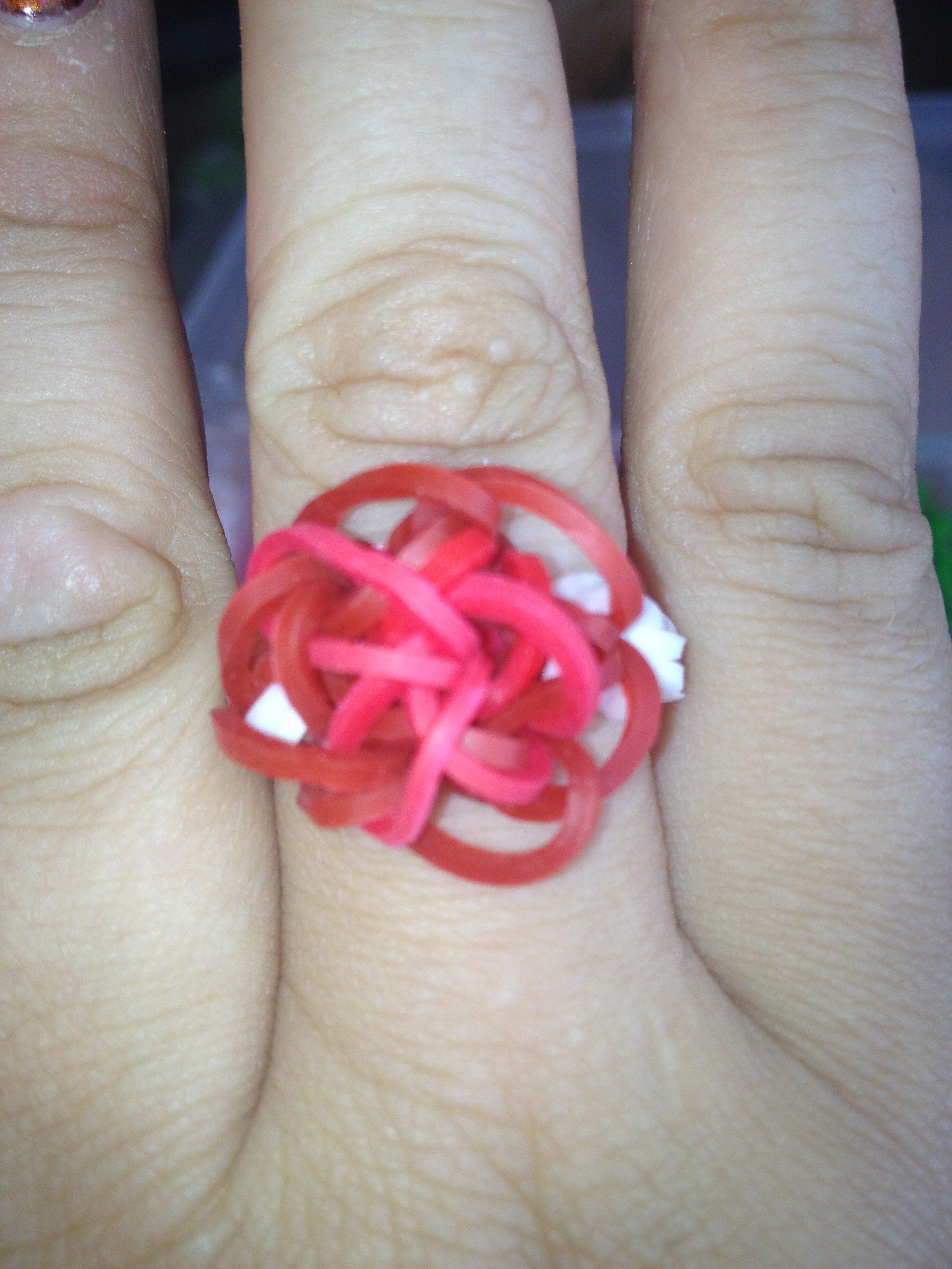 Rainbow Loom Flower Ring