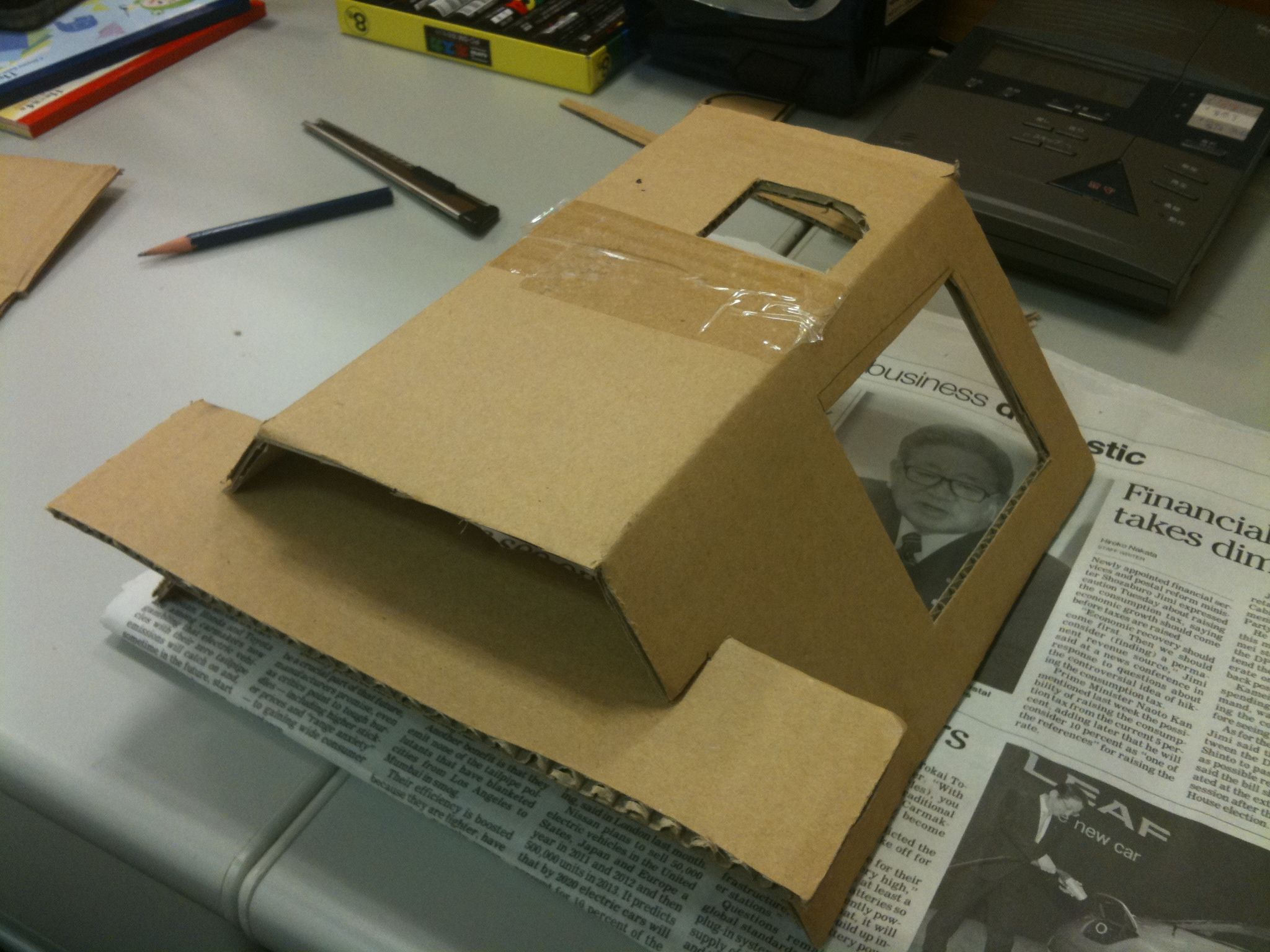 Cardboard iPhone 3Gs OCR (Optical Character Rcognition) Stand