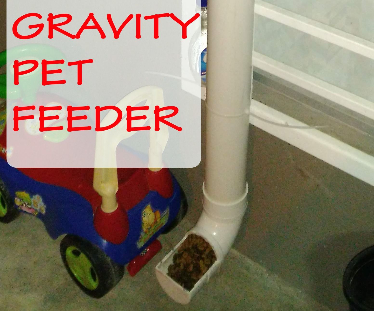 Gravity Pet Feeder Using PVC Pipes