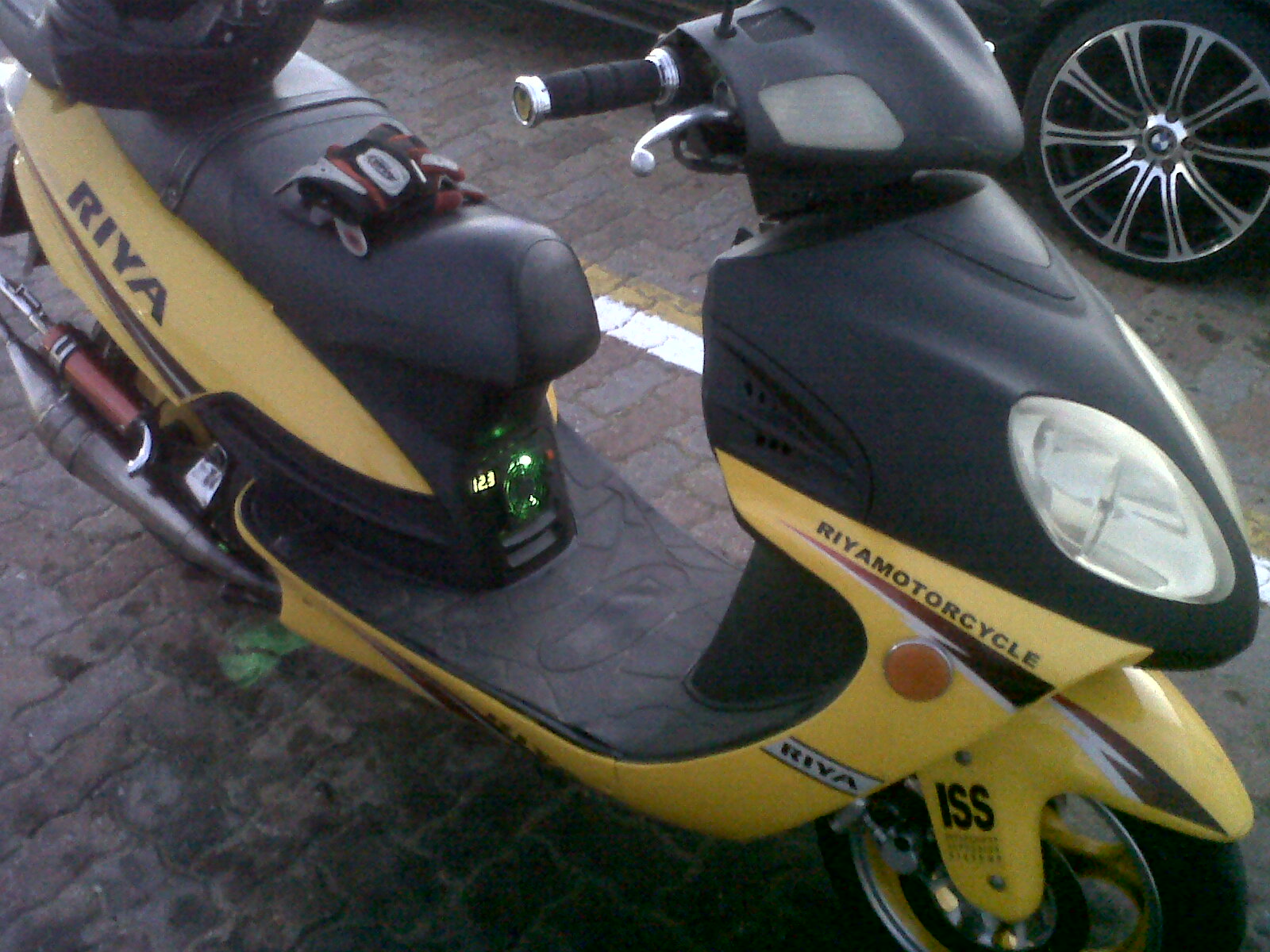Scooter with built in sound system and computer