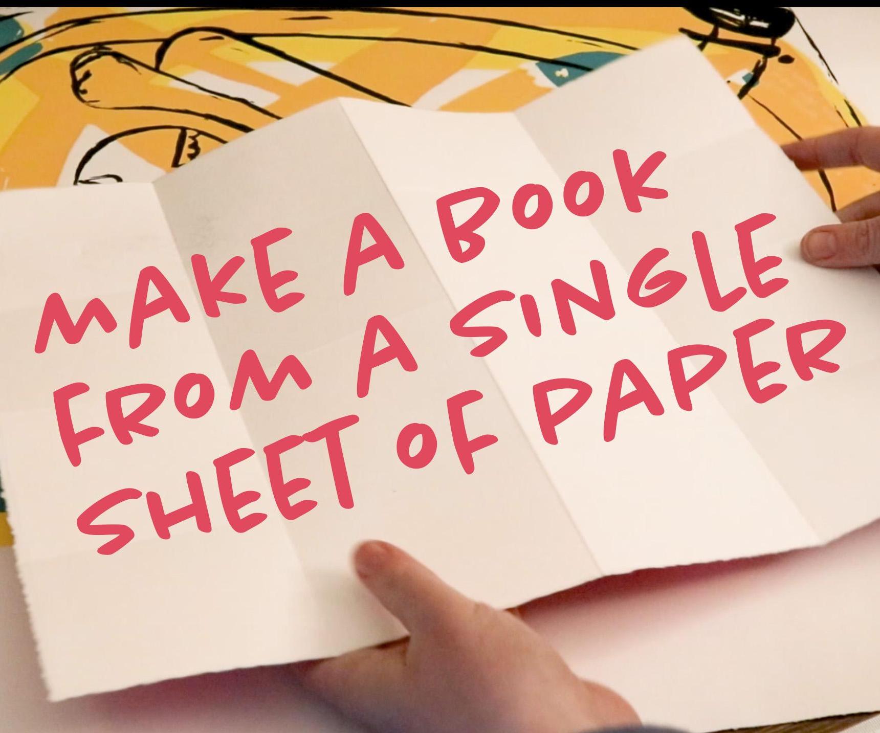 Fold a Snake Book From One Piece of Paper
