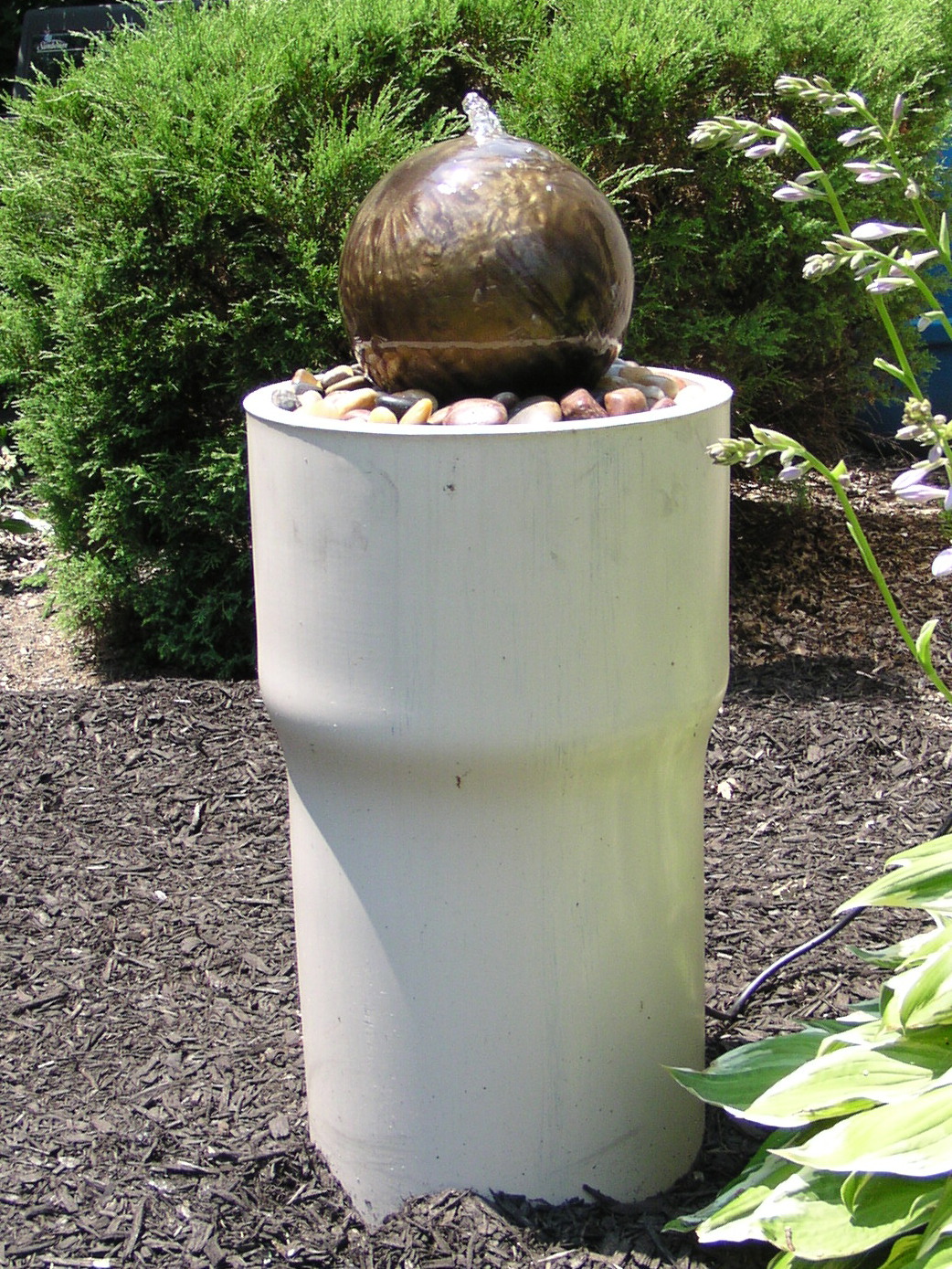 Bowling Ball Garden Water Feature