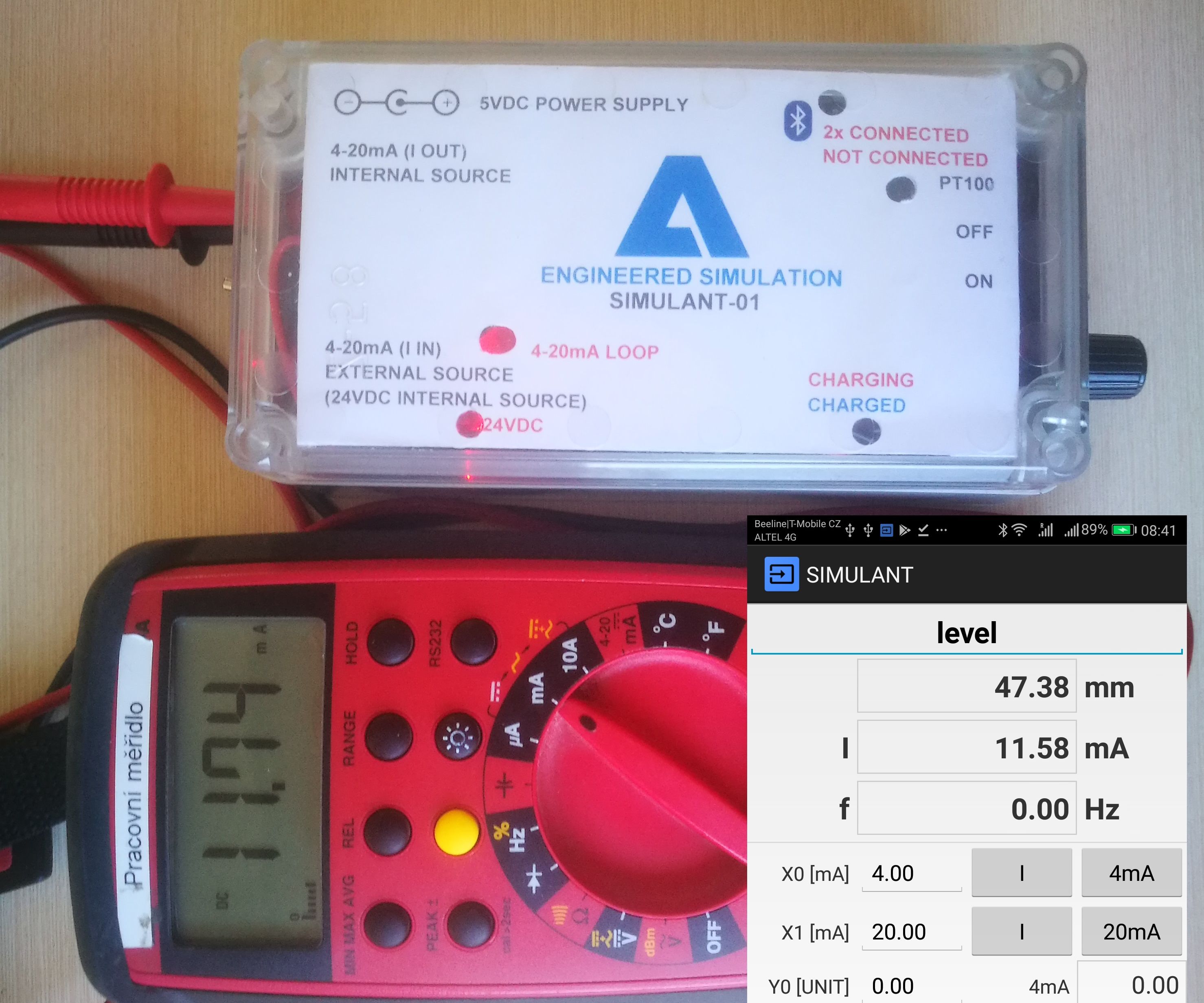 SIMULANT - Remotely Controlled Multi Purpose Simulator 4-20mA, PT100, Pulse Generator and Counter