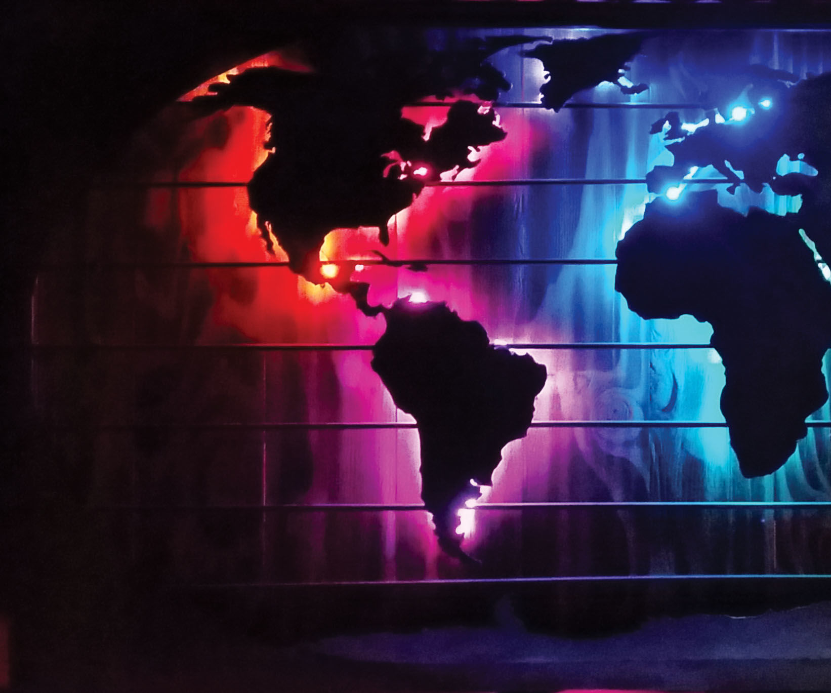 LED World Map/Clock