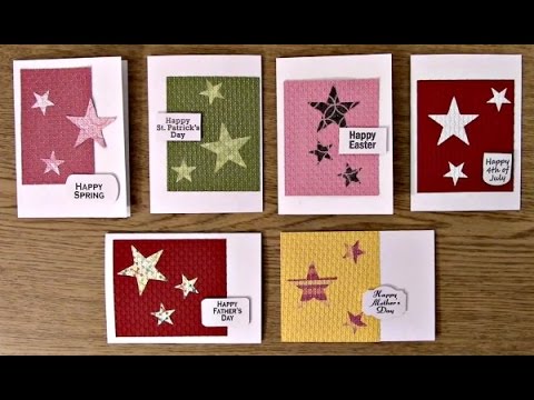 #2 Use Your Paper Scraps, Favorite Embossing Folder &amp;amp; Make Quick and Easy Cards