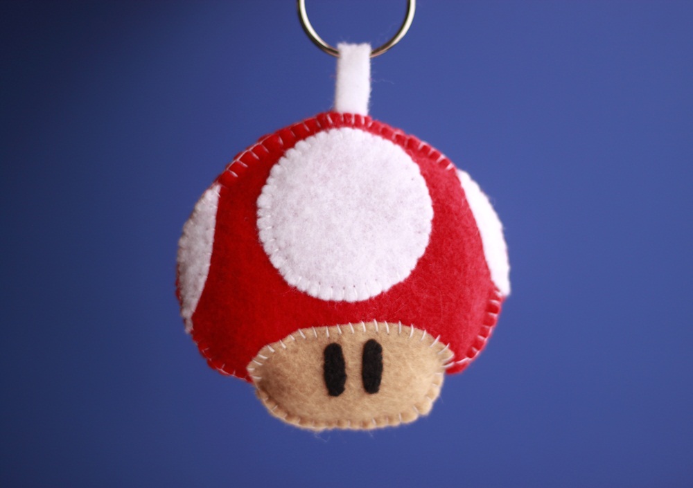 How to make a Mario mushroom keychain